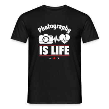 Fotografie ist das Leben - Männer T-Shirt - Schwarz - Vorne - AI Model Male 178 light (178cm)