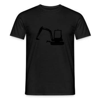 pelleteuse - T-shirt homme - noir - Devant - AI Model Male 178 light (178cm)