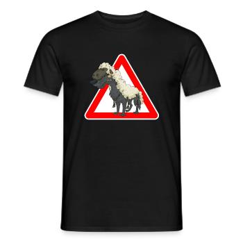 Wolf - Männer T-Shirt - Schwarz - Vorne - AI Model Male 178 light (178cm)