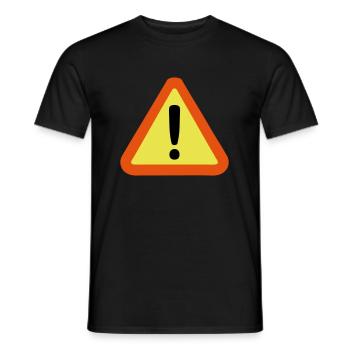 panneau danger 812 - T-shirt homme - noir - Devant - AI Model Male 178 light (178cm)