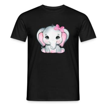 Baby Elephant Funny Sweet T-shirt Gift Idea - Men's T-Shirt - black - Front - AI Model Male 178 light (178cm)