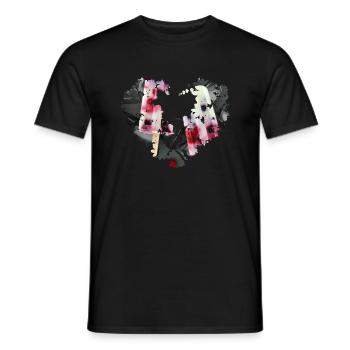 eisherz,eis,früchte,bunt - Men's T-Shirt - black - Front - AI Model Male 178 light (178cm)