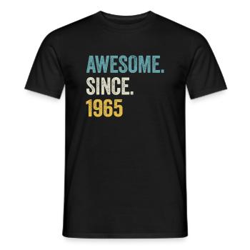 59e anniversaire 59 ans d’expérience depuis 1965 - T-shirt homme - noir - Devant - AI Model Male 178 light (178cm)