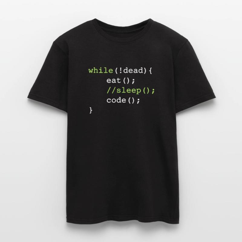 Pendant que vous êtes mort - répétez le code du sommeil si vous le codez T-shirt homme