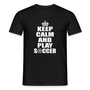 Gardez votre calme football soccer football - T-shirt homme - noir - Devant - AI Model Male 178 light (178cm)