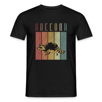 racoon - Men's T-Shirt - black - Front - AI Model Male 178 light (178cm)