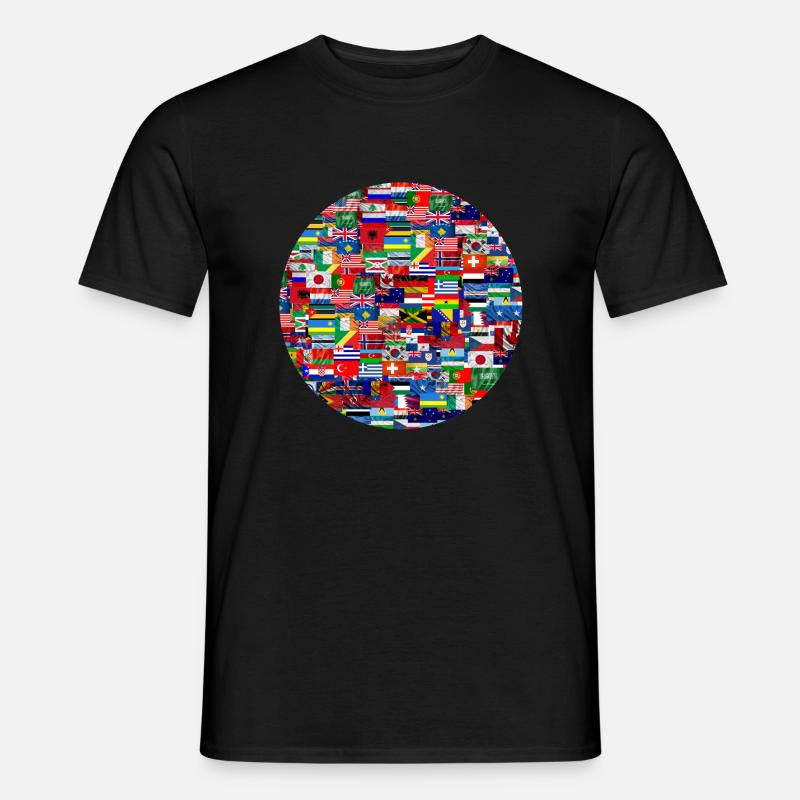Flaggen aus aller Welt - Männer T-Shirt - Schwarz