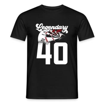 LEGENDARY 40 ANS FLÉCHETTES LÉGENDE 1981 - T-shirt homme - noir - Devant - AI Model Male 178 light (178cm)