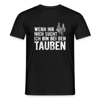 Taube Tauben Vogel - Männer T-Shirt - Schwarz - Vorne - AI Model Male 178 light (178cm)