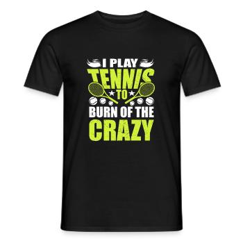 Dicton de tennis pour un joueur amateur de tennis en détresse - T-shirt homme - noir - Devant - AI Model Male 178 light (178cm)