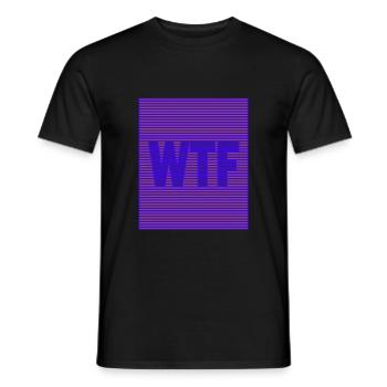 WTF - T-shirt homme - noir - Devant - AI Model Male 178 light (178cm)
