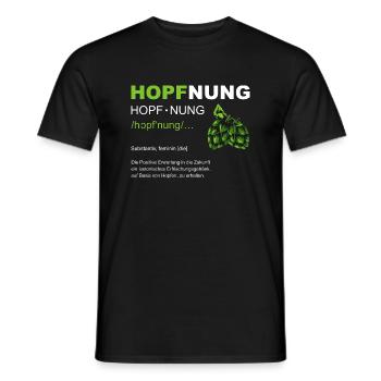 Hopfnung Bier Saufen JGA Hopfen - Männer T-Shirt - Schwarz - Vorne - AI Model Male 178 light (178cm)