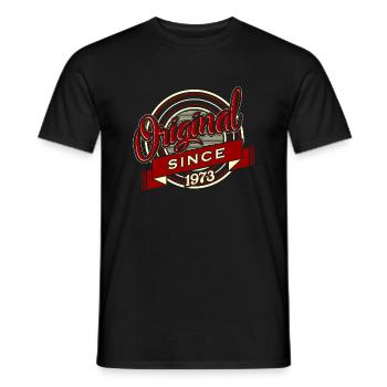 Birthday Shirt · Birthday · Original 1973 - Men's T-Shirt - black - Front - AI Model Male 178 light (178cm)