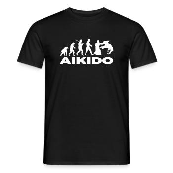 Aikido Evolution - T-shirt homme - noir - Devant - AI Model Male 178 light (178cm)