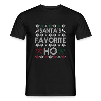 Santa's favorite ho - T-shirt homme - noir - Devant - AI Model Male 178 light (178cm)