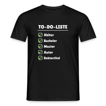 Doktortitel Autor promovieren Medizin Geschenk - Männer T-Shirt - Schwarz - Vorne - AI Model Male 178 light (178cm)