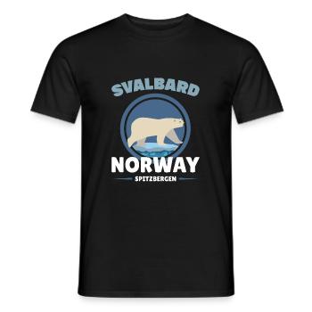 Norvège Svalbard Spitzberg Ours polaires nature polaire - T-shirt homme - noir - Devant - AI Model Male 178 light (178cm)