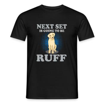 Le prochain set sera ruff Gym Dog Gift Funny - T-shirt homme - noir - Devant - AI Model Male 178 light (178cm)
