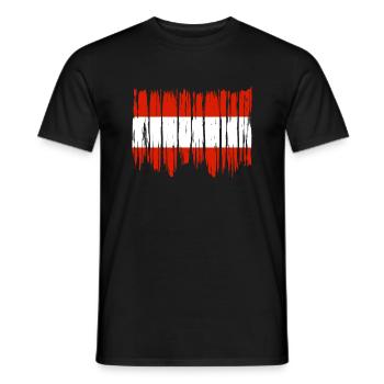 Austria Flag Austria Austrian Flag AT - Men's T-Shirt - black - Front - AI Model Male 178 light (178cm)