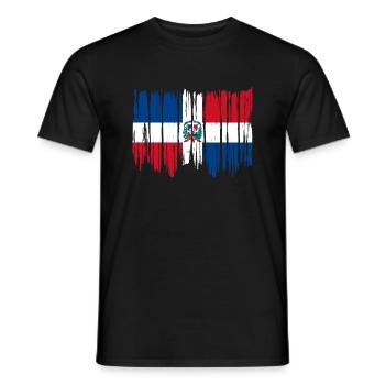 Dominican Republic Flag Dom Rep Flag Travel - Men's T-Shirt - black - Front - AI Model Male 178 light (178cm)