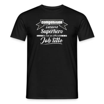 Compositor - VFX, comp, script, nodes, compositing - Männer T-Shirt - Schwarz - Vorne - AI Model Male 178 light (178cm)
