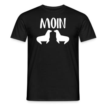 Moin Robben - Männer T-Shirt - Schwarz - Vorne - AI Model Male 178 light (178cm)