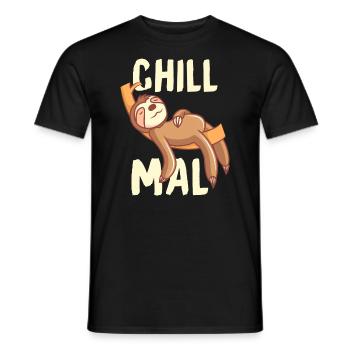 Chill paresseux cadeau relaxant et rafraîchissant - T-shirt homme - noir - Devant - AI Model Male 178 light (178cm)
