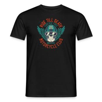 Ride till death Motorcycle Club - Männer T-Shirt - Schwarz - Vorne - AI Model Male 178 light (178cm)