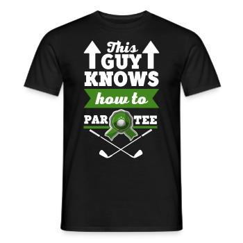 Golf t Shirt Design - Männer T-Shirt - Schwarz - Vorne - AI Model Male 178 light (178cm)