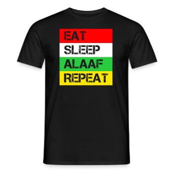 Eat Sleep Alaaf Repeat | Karneval Köln Feiern - Männer T-Shirt - Schwarz - Vorne - AI Model Male 178 light (178cm)