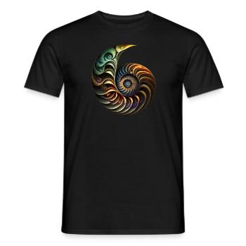 Spirale de Fibonacci - T-shirt homme - noir - Devant - AI Model Male 178 light (178cm)