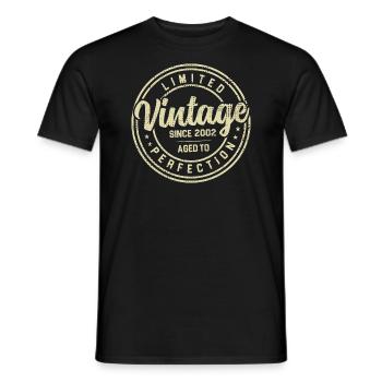 Jahrgang 2002 Geburtstagsgeschenk 2002 - Männer T-Shirt - Schwarz - Vorne - AI Model Male 178 light (178cm)