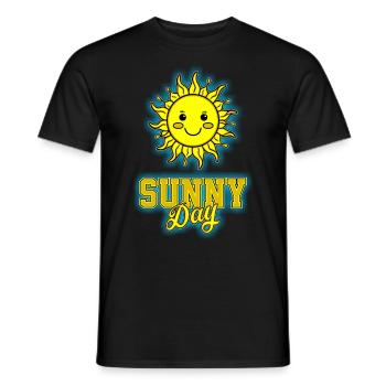 Sunny Day - Men's T-Shirt - black - Front - AI Model Male 178 light (178cm)