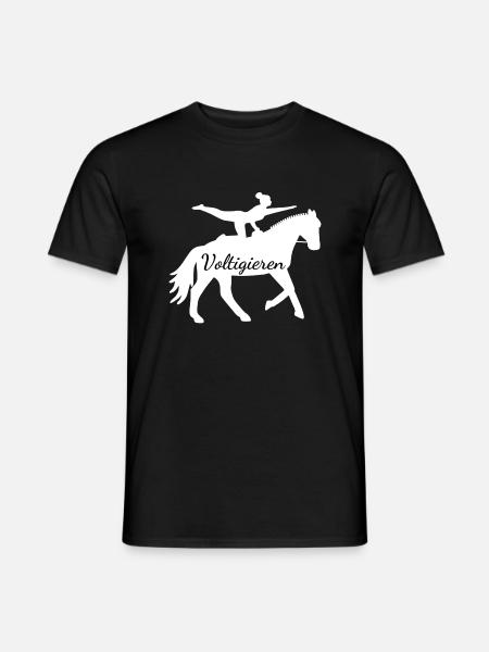 Cheval blanc avec sauteur - cheval de saut - T-shirt homme - noir