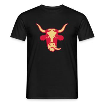 lustiger Kuhkopf 10 - Männer T-Shirt - Schwarz - Vorne - AI Model Male 178 light (178cm)