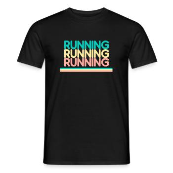 Aimer Courir Passion Joggen läuft - Männer T-Shirt - Schwarz - Vorne - AI Model Male 178 light (178cm)