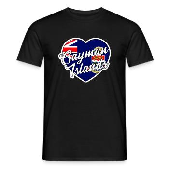Îles Caïmanes - T-shirt homme - noir - Devant - AI Model Male 178 light (178cm)