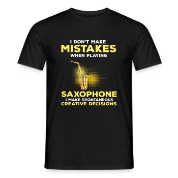 Tenor Saxophon Musikliebhaber - Männer T-Shirt - Schwarz - Vorne - AI Model Male 178 light (178cm)