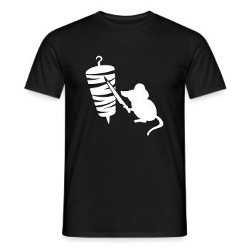 Kebab Grill Mouse - Men's T-Shirt - black - Front - AI Model Male 178 light (178cm)