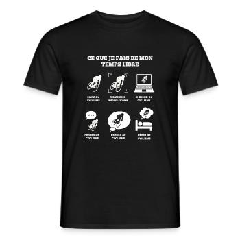 temps libre cyclisme - T-shirt homme - noir - Devant - AI Model Male 178 light (178cm)