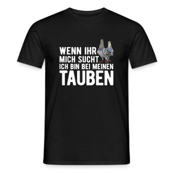 Taube Tauben Vogel - Männer T-Shirt - Schwarz - Vorne - AI Model Male 178 light (178cm)
