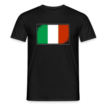 Drapeau de l’Italie Vintage Drapeau italien Look vieilli - T-shirt homme - noir - Devant - AI Model Male 178 light (178cm)