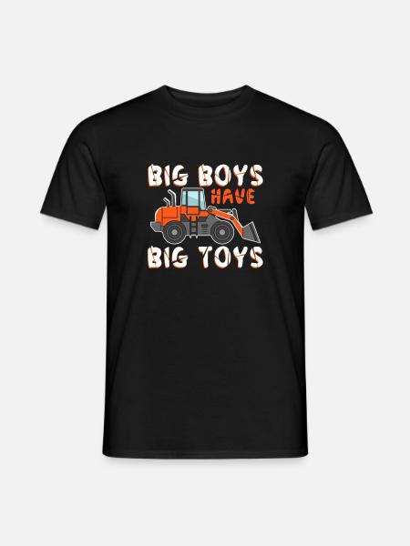 Bagger Baustelle Jungs Schaufelbagger Baggerfahrer - Männer T-Shirt - Schwarz