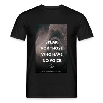 Speak for those who have no voice elephant zoo - Men's T-Shirt - black - Front - AI Model Male 178 light (178cm)