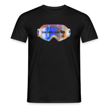 Snowboarder,Ski Goggles,Skiing,Ski,Snowboard - Men's T-Shirt - black - Front - AI Model Male 178 light (178cm)