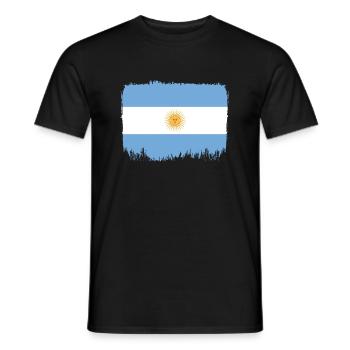 Argentina Flag South America Argentine Flag - Men's T-Shirt - black - Front - AI Model Male 178 light (178cm)