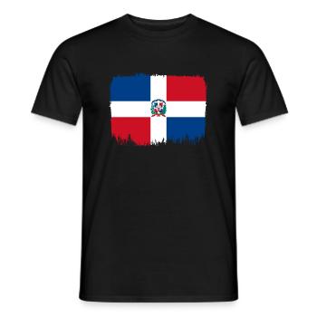 Dominican Republic Flag Dom Rep Flag Travel - Men's T-Shirt - black - Front - AI Model Male 178 light (178cm)