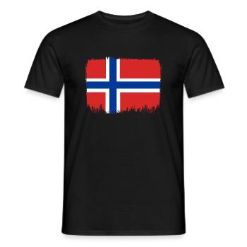 Norwegen Flagge Skandinavien Norwegische Fahne - Männer T-Shirt - Schwarz - Vorne - AI Model Male 178 light (178cm)