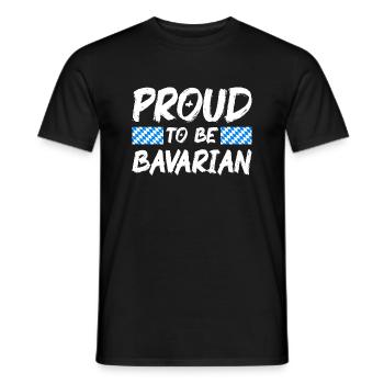 Bavaria Flag Used Look Bavarian Flag Vintage - Men's T-Shirt - black - Front - AI Model Male 178 light (178cm)