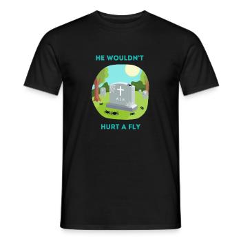 R.I.P. spider - He wouldn’t hurt a fly - Men's T-Shirt - black - Front - AI Model Male 178 light (178cm)